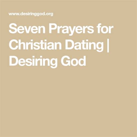 seven prayers for christian dating